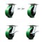Service Caster 6 Inch Green Poly on Cast Iron Swivel Caster Swivel Locks 2 Brakes SCC, 2PK SCC-35S620-PUB-GB-BSL-2-SLB-2 - alternate 1